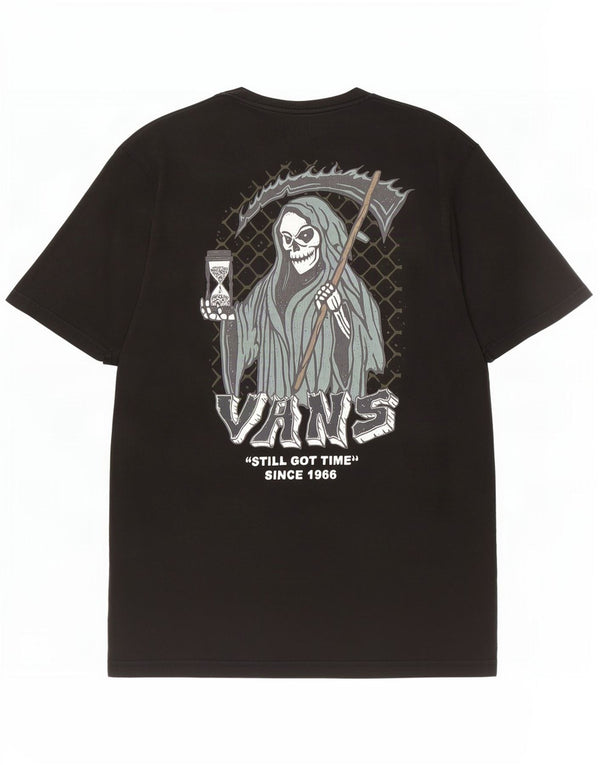 Vans Camiseta con gráfico de ajuste clásico para hombre Top mediano de algodón negro