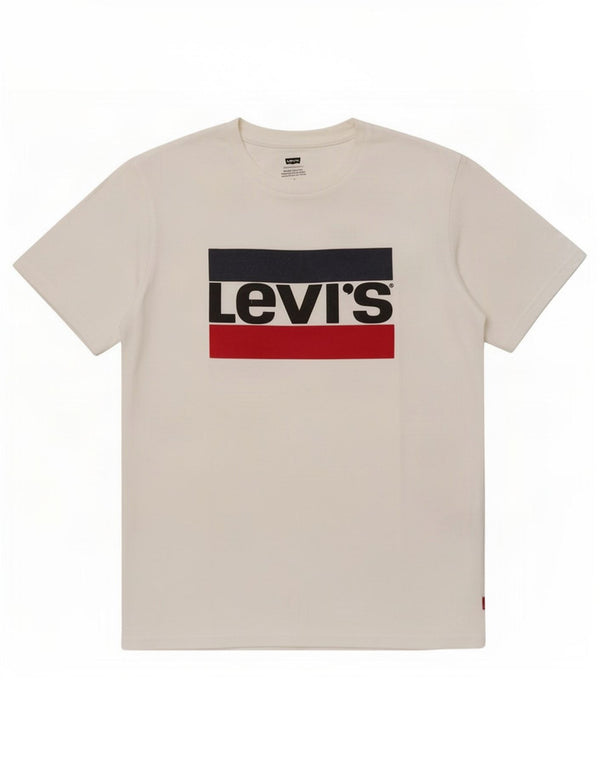 Levi's Camiseta gráfica para hombre Top mediano de algodón blanco