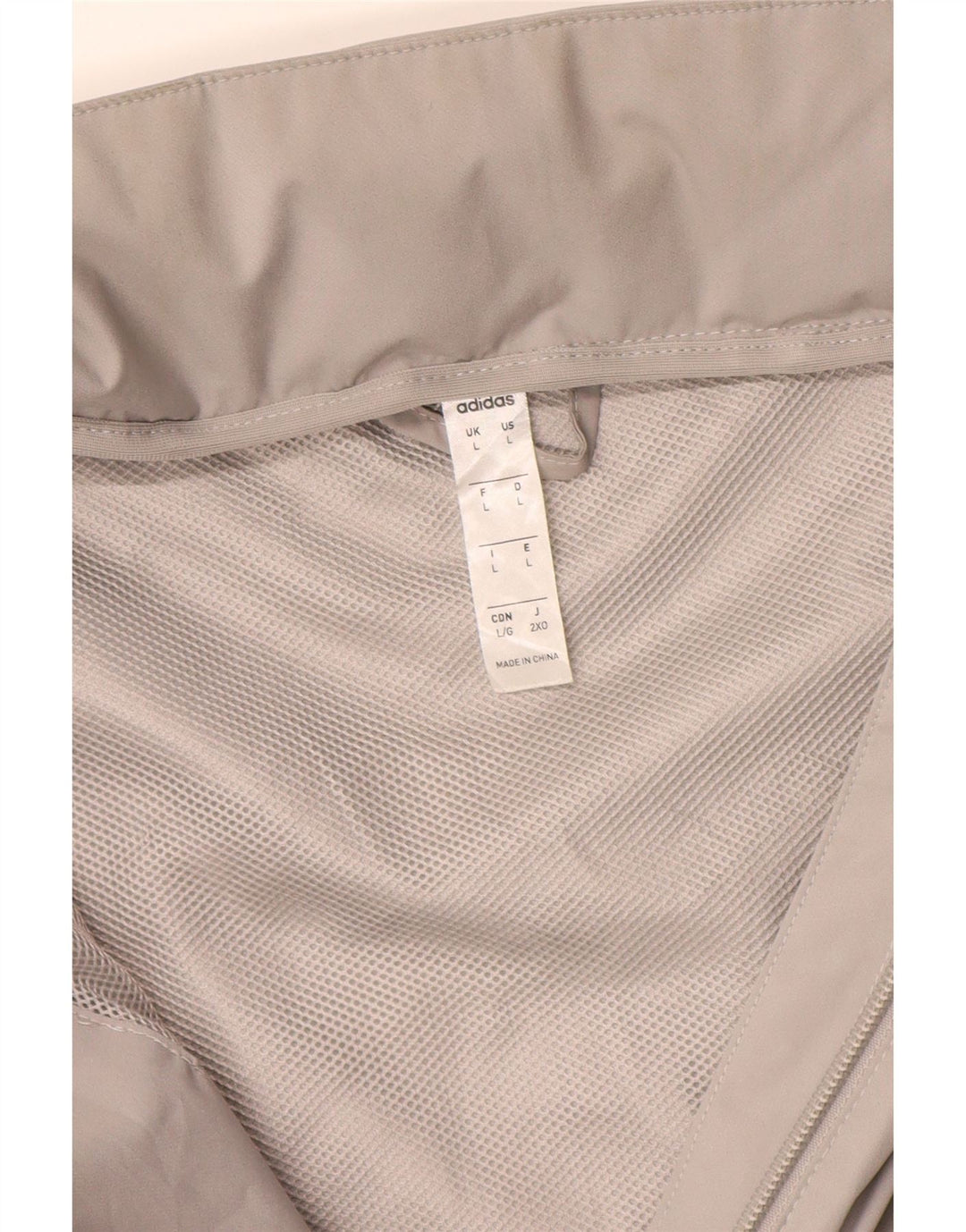 Adidas - Chaqueta impermeable para hombre, talla 40, poliéster gris grande