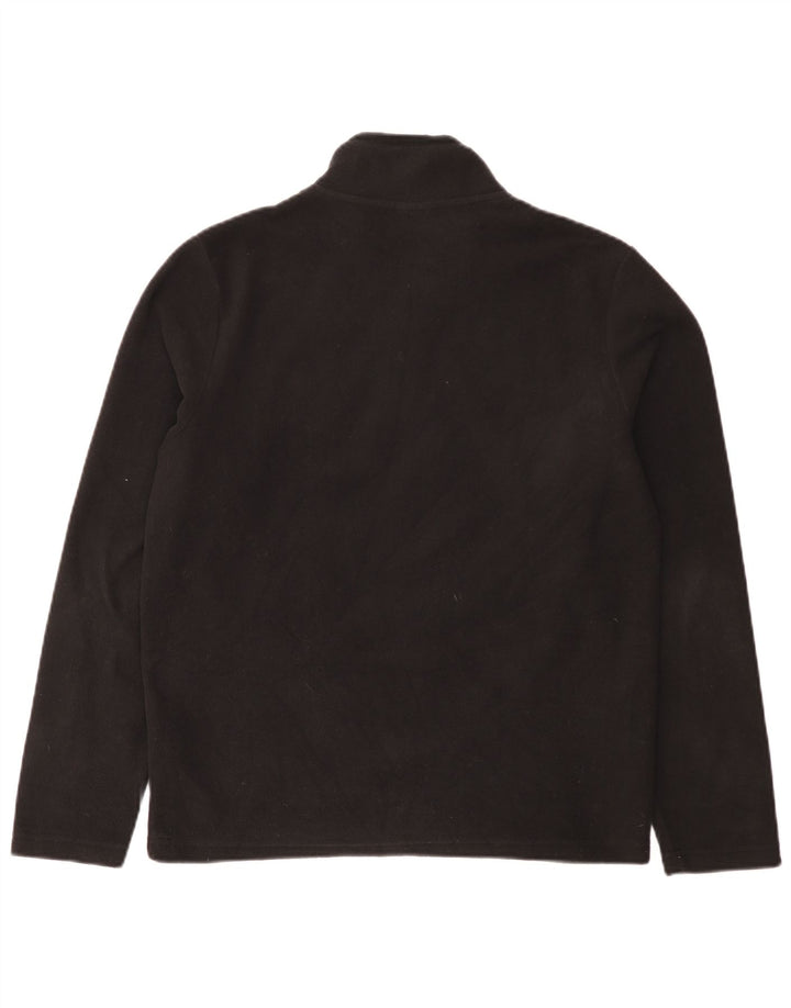 Napapijri Jersey de forro polar con cuello y cremallera para hombre Poliéster negro mediano