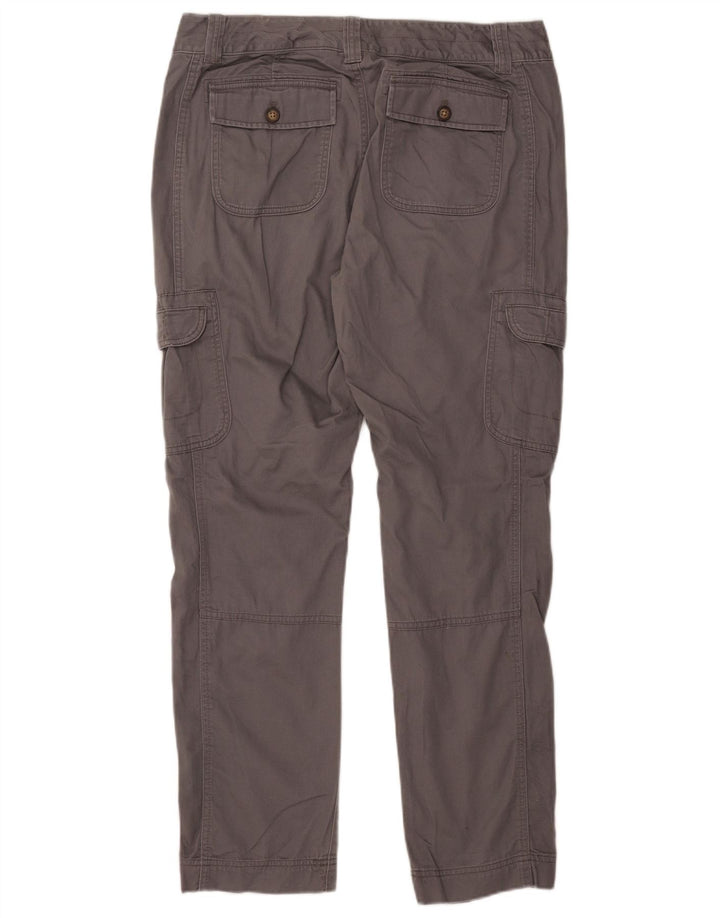 EDDIE BAUER Pantalones cargo rectos para mujer US 12 Large W35 L30 Algodón gris