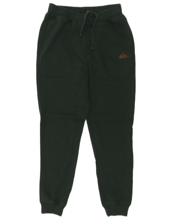 Quiksilver Hombre Slim Fit Pantalones De Chándal Joggers Small Verde Algodón