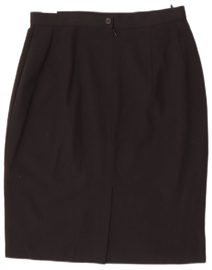 Marks & Spencer Falda lápiz para mujer UK 12 Medium W28 Poliéster negro