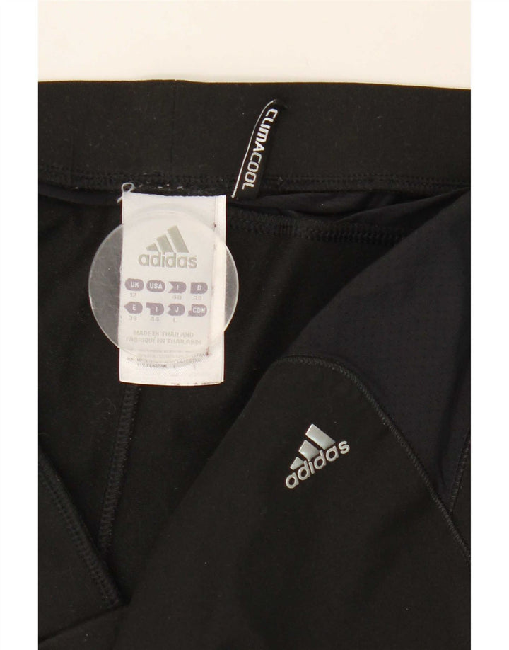 Adidas Mujer Climacool Chándal Pantalones UK 12 Mediano Negro Poliéster