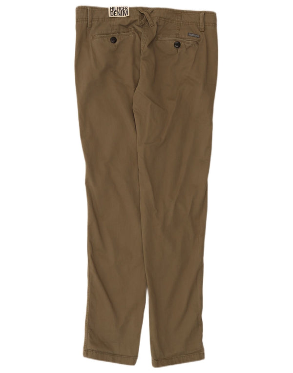 Tommy Hilfiger Pantalones Casuales Slim para Mujer W28 L32 Algodón Caqui