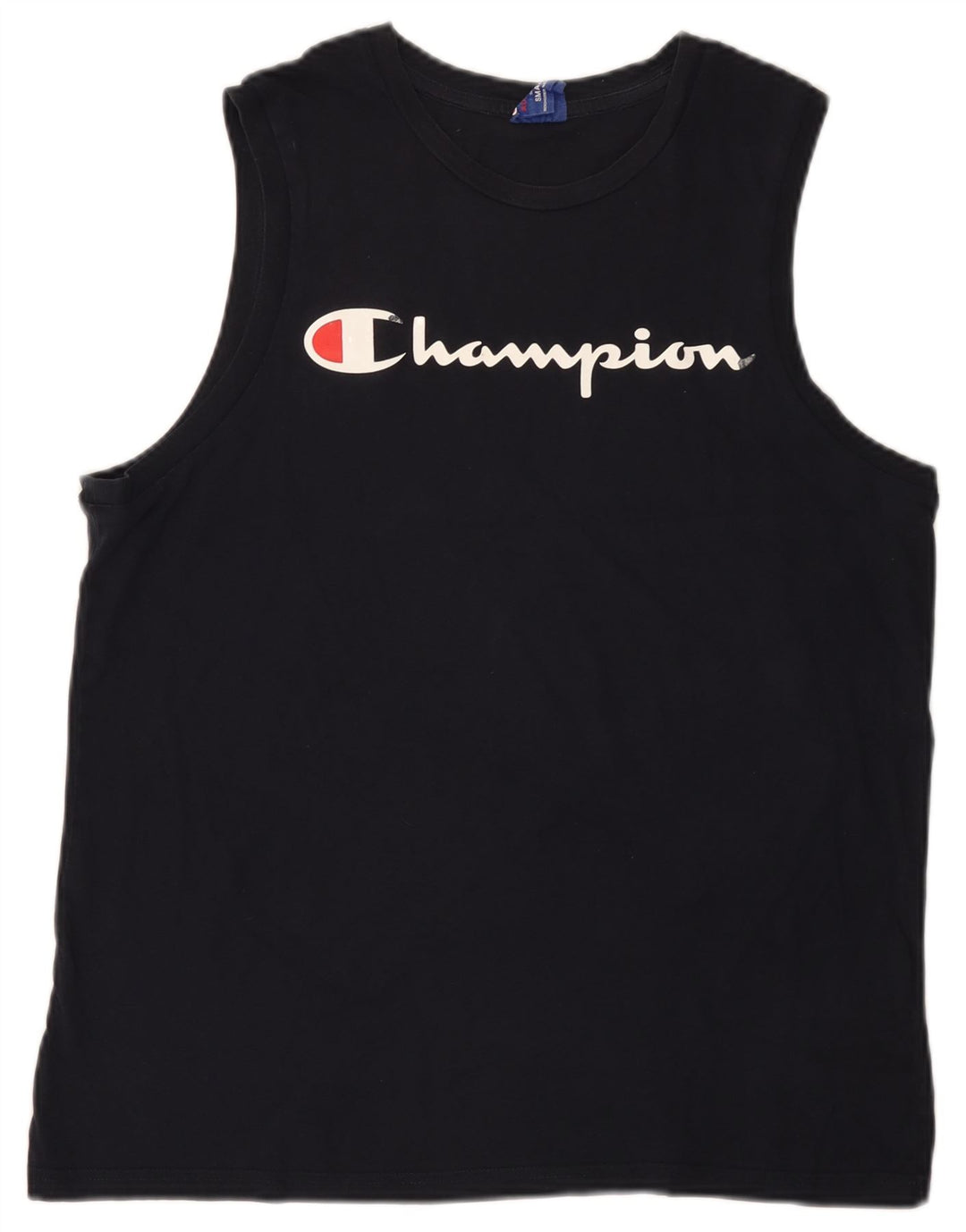 Champion Hombre Gráfico Chaleco Top Pequeño Azul Marino