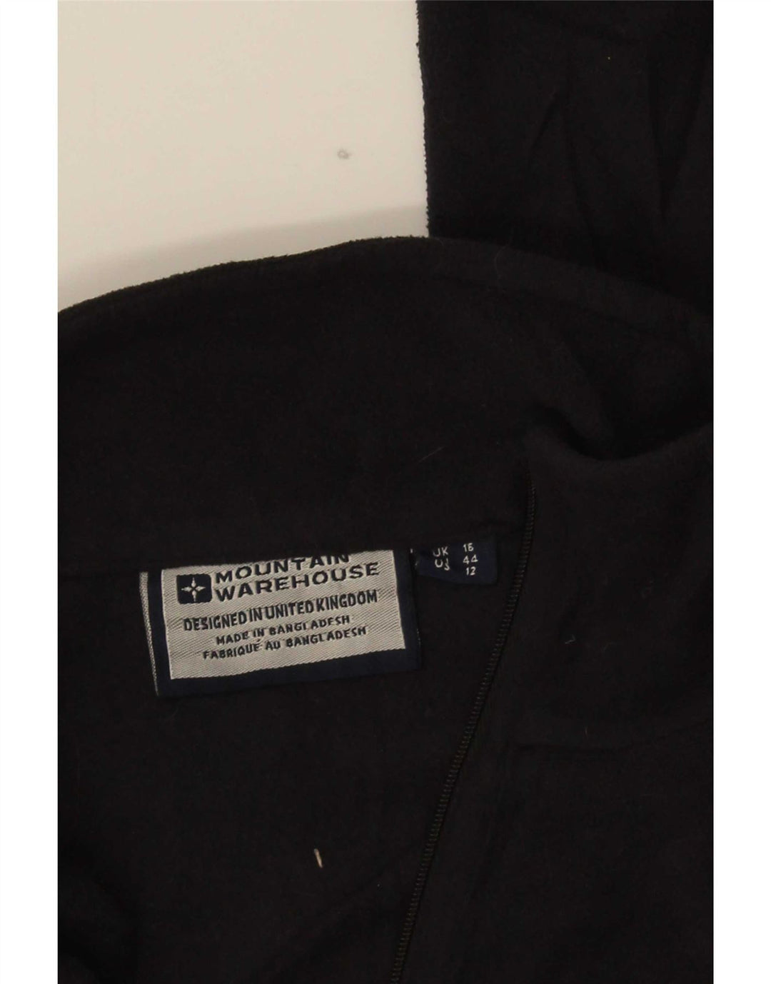 Jersey de forro polar con cuello y cremallera para mujer de Warehouse UK 46 Large Poliéster negro
