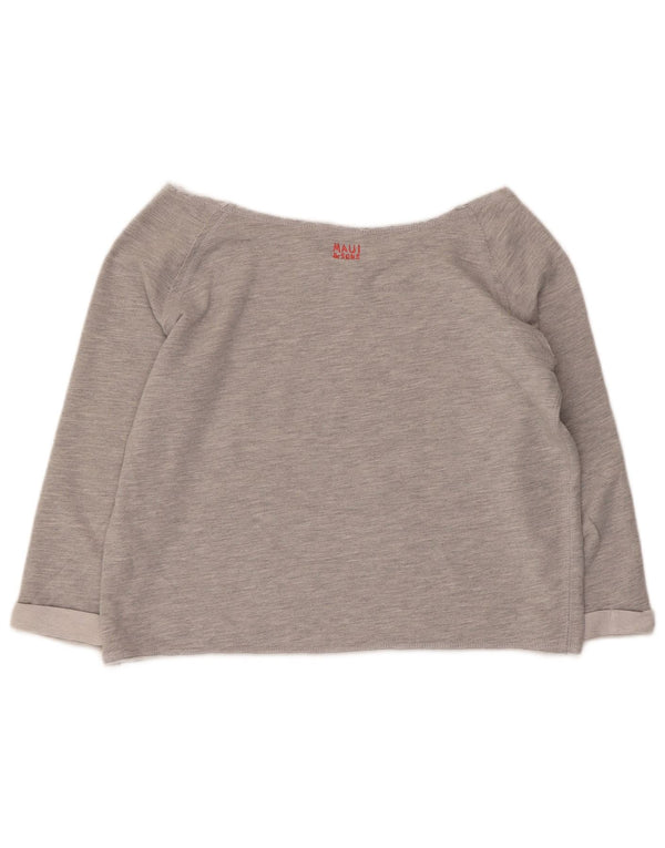 Maui and Sons Top corto con gráfico para mujer, manga 3/4, UK 44, gris medio