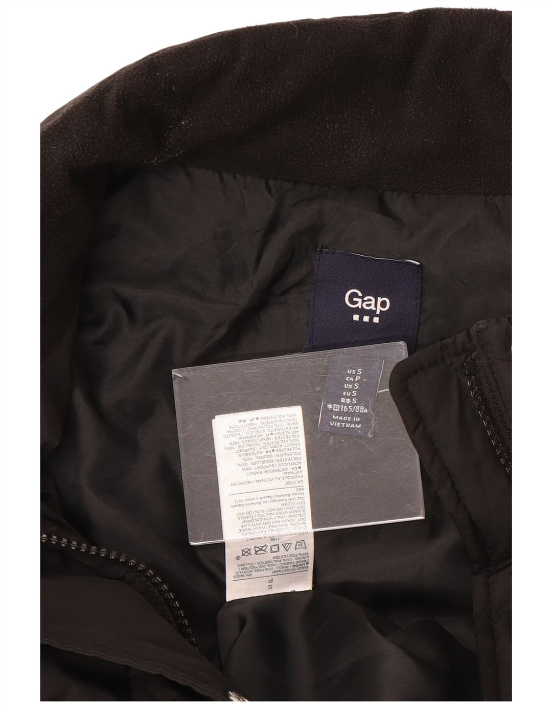 Chaleco acolchado para mujer GAP UK 10 Small Poliéster negro