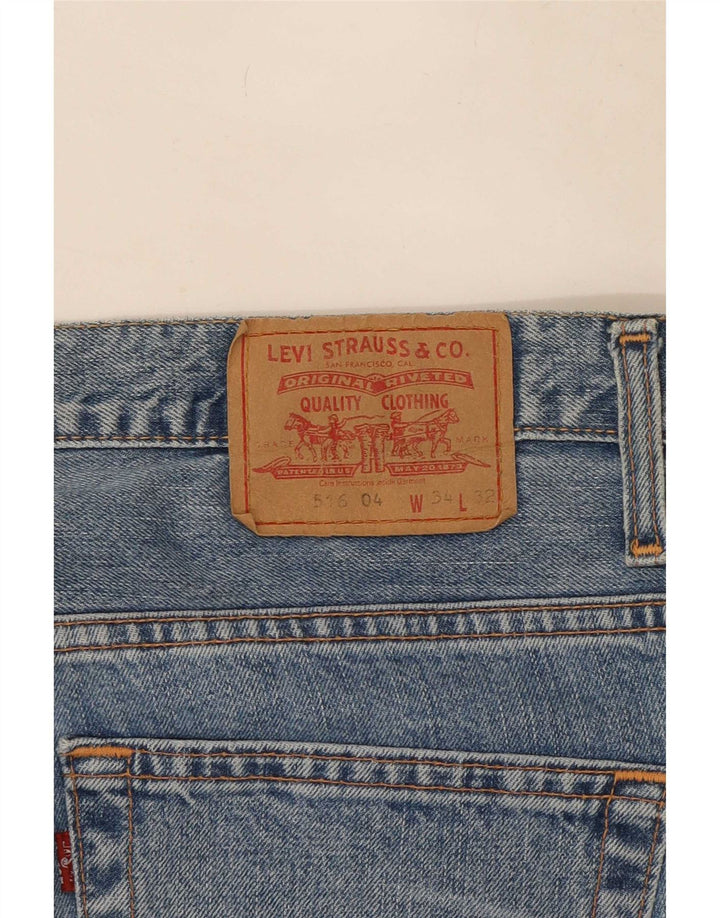 Levi's Mujer 516 Vaqueros Bootcut W34 L32 Azul