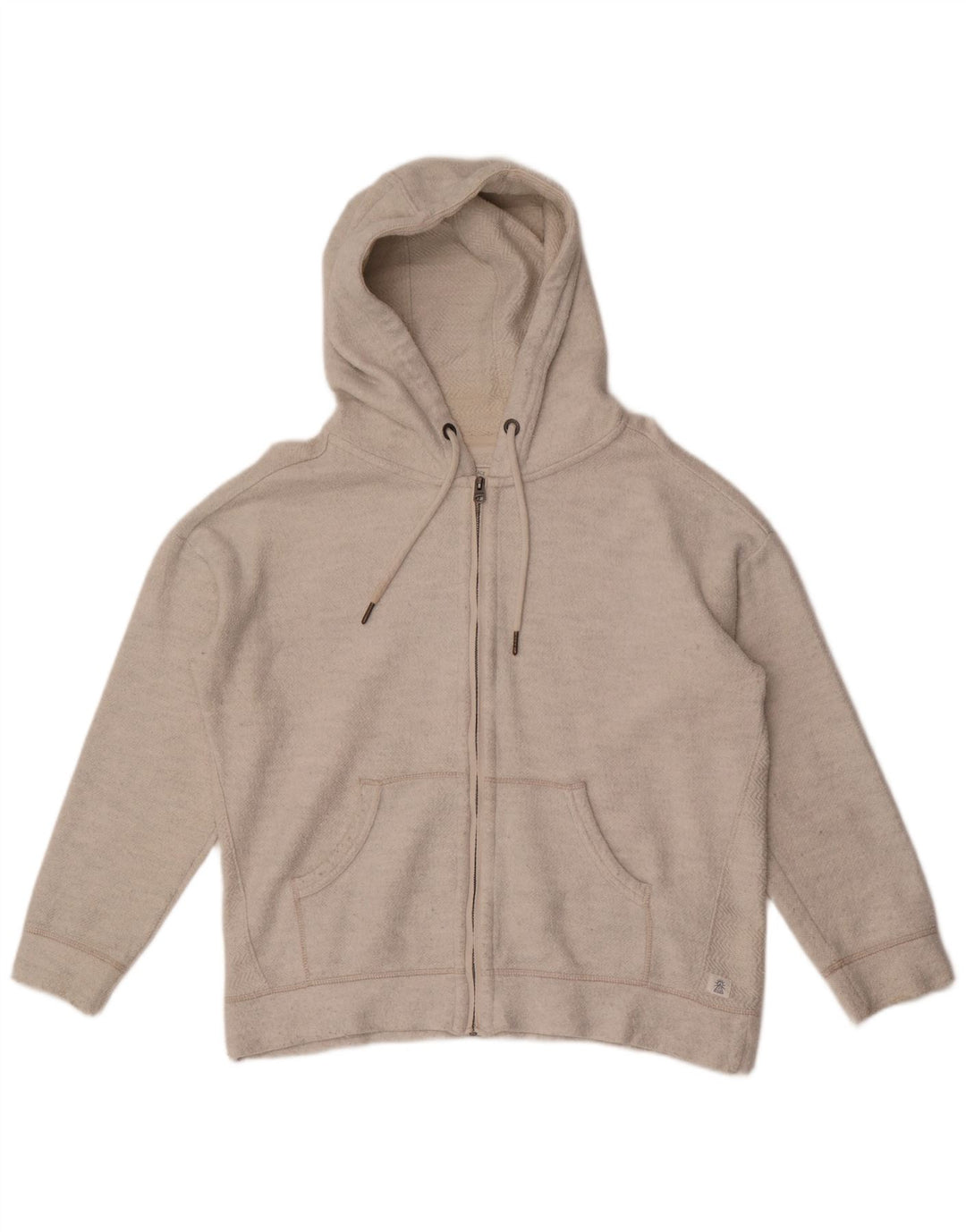 Fat Face Suéter con capucha y cremallera extragrande para mujer UK 40 Algodón gris medio