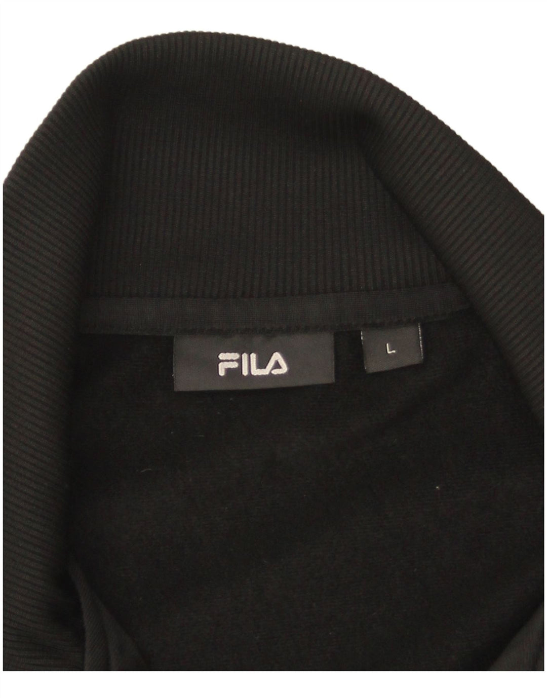 Fila Mens Chándal Top Chaqueta Grande Negro Colorblock Poliéster