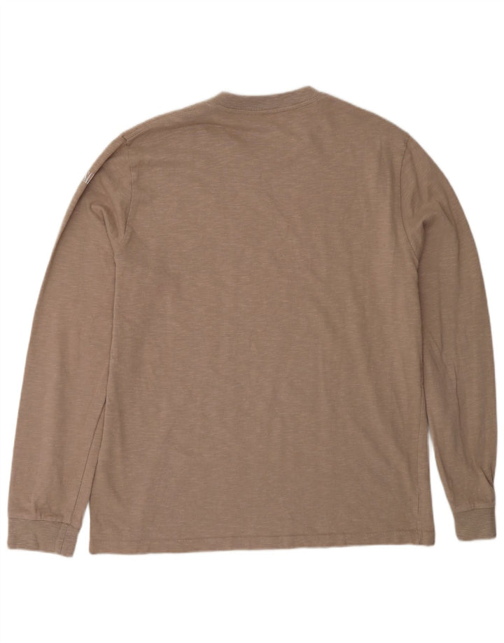 All Saints Hombre Top Manga Larga Medio Beige Moteado