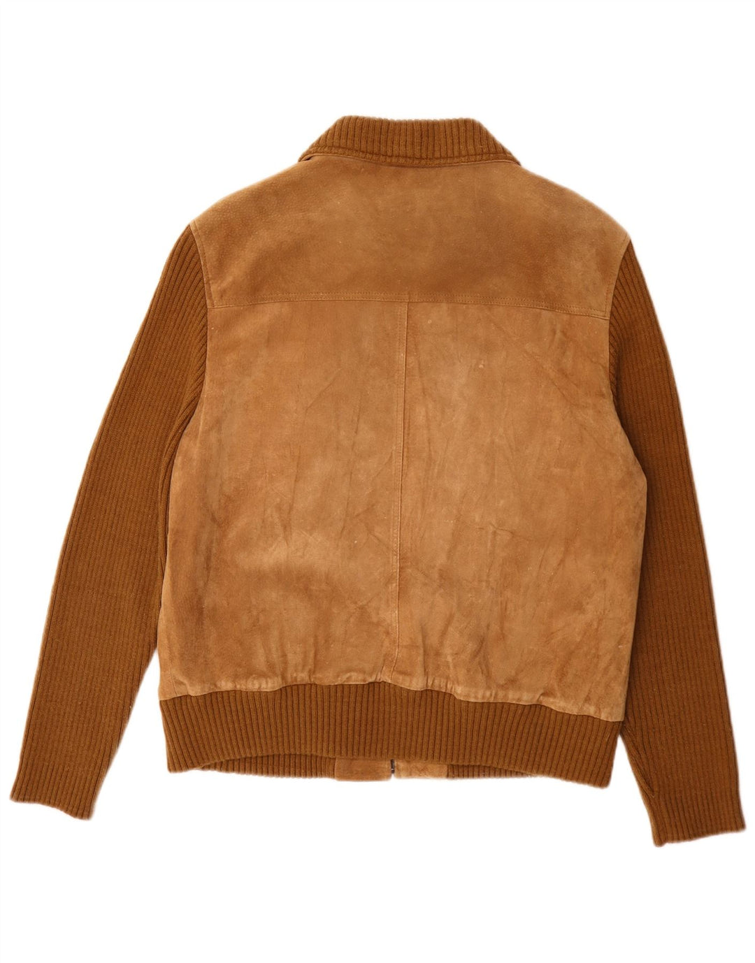 Vintage mujer ante bomber chaqueta IT 50 XL beige colorblock cuero
