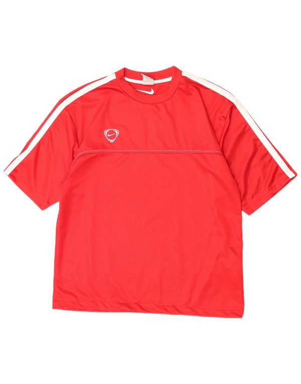 Nike Camiseta para hombre UK 45/47 XL Rojo Colorblock Poliéster