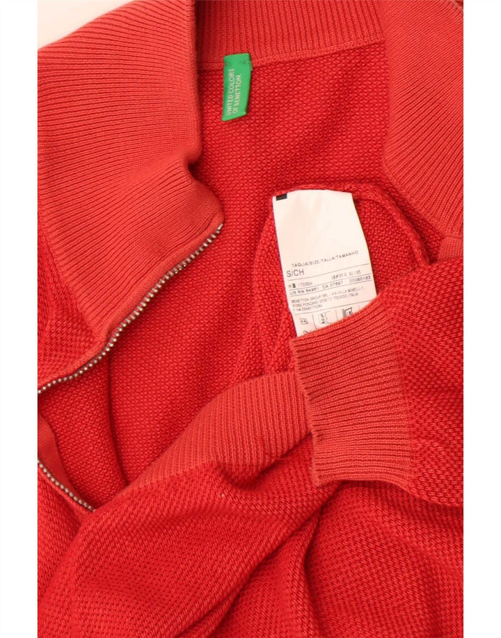 Benetton Cárdigan Hombre Small Rojo Algodón