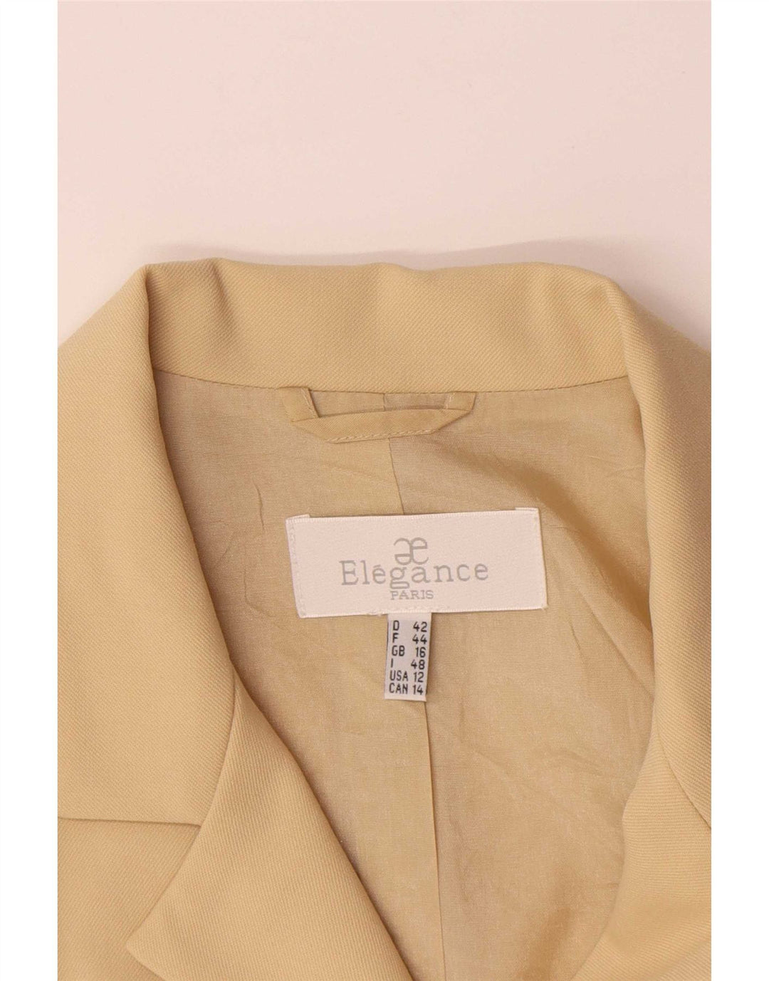 Chaqueta tipo blazer para mujer Elegance UK 46 Large Beige