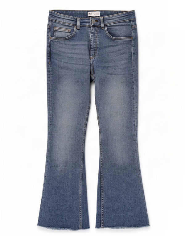 Vaqueros Acampanados Zara Mujer EU 40 Medium W30 L26 Azul