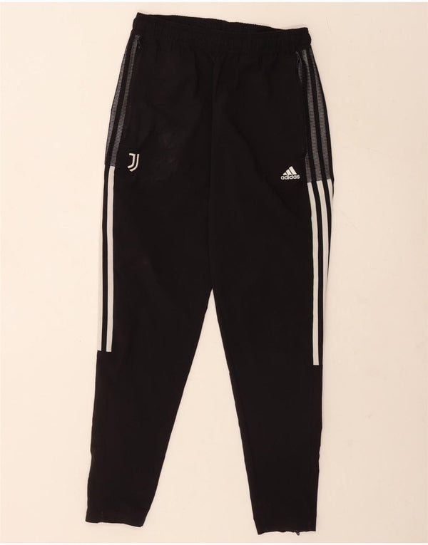 Adidas Mujer Juventus Chándal Pantalones UK 8 Pequeño Poliéster Negro