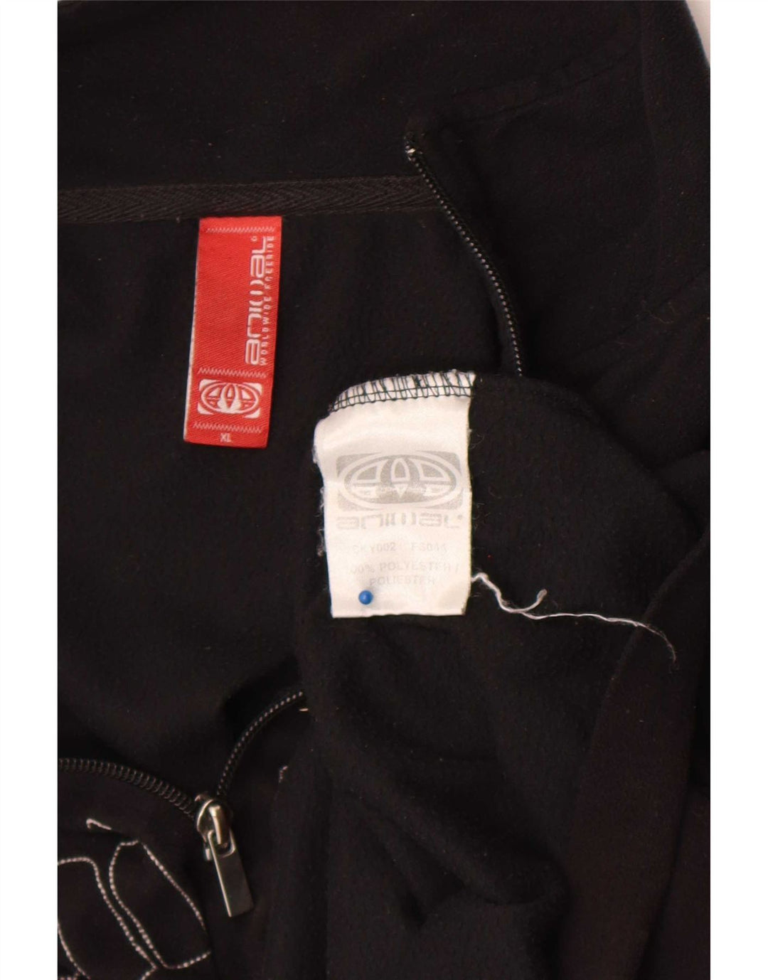 Animal Jersey de forro polar con cuello y cremallera gráfico para hombre XL Poliéster negro