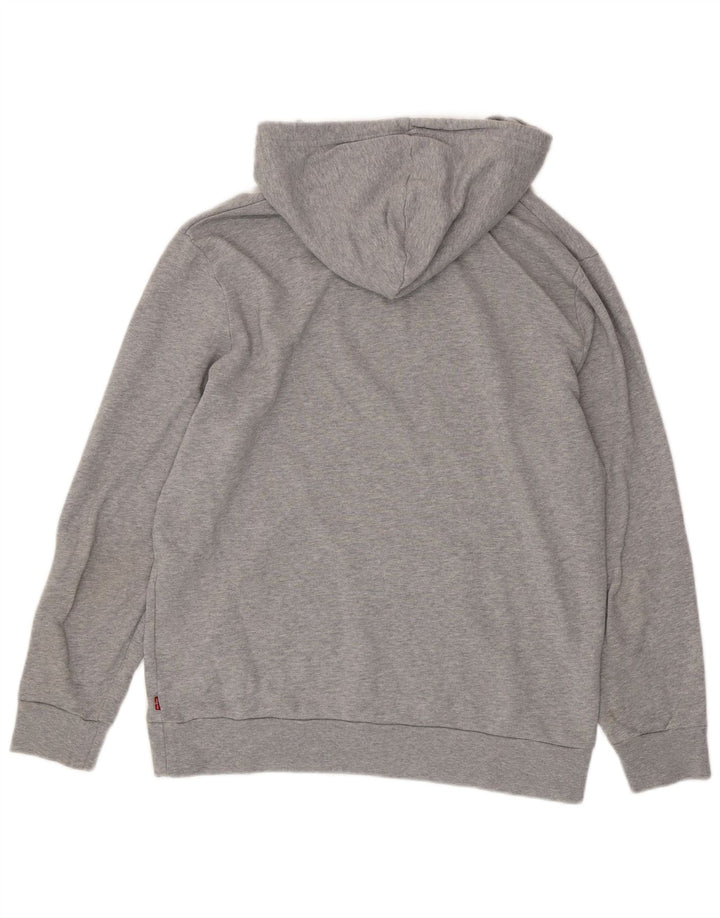 Levi's Hombre Sudadera Con Capucha Gráfica De Algodón Moteado Gris Medio