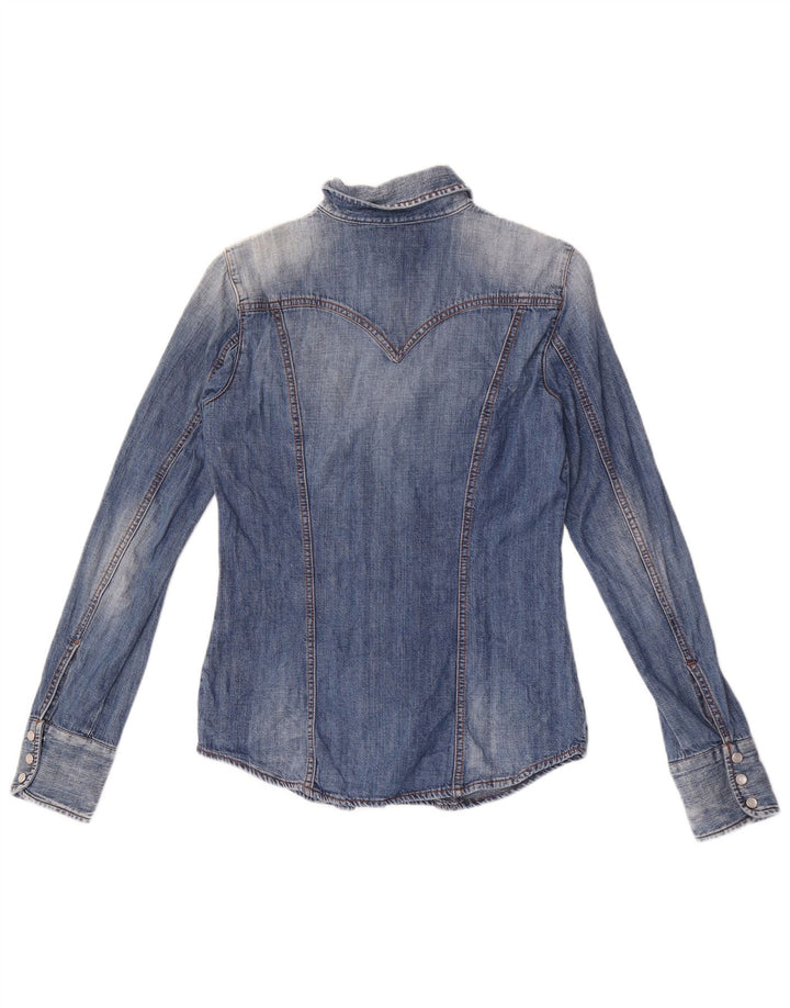 Camisa vaquera para mujer Gas UK 42 Algodón azul medio