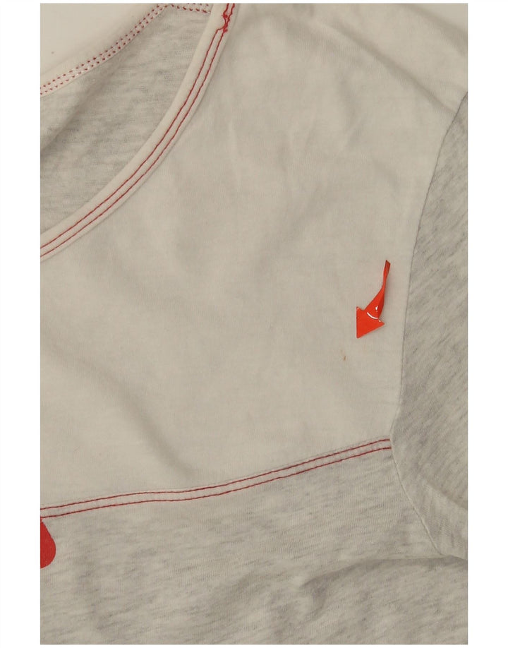 FILA Top gráfico para mujer de manga larga UK 42 Gris medio moteado