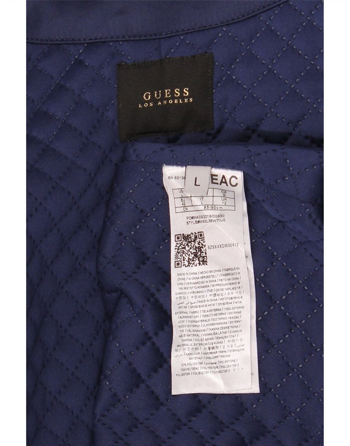 GUESS Chaqueta parka extragrande con capucha para mujer UK 12 Medium Azul marino