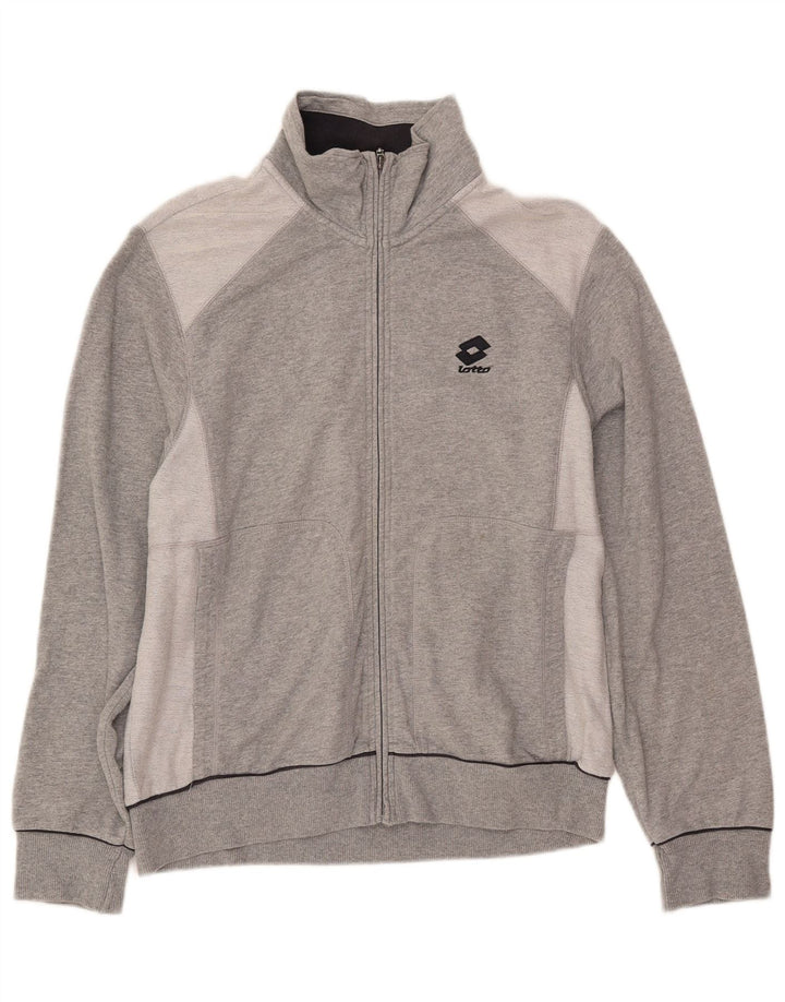 Lotto Hombre Chaqueta De Chándal Top Gris Medio Color Block