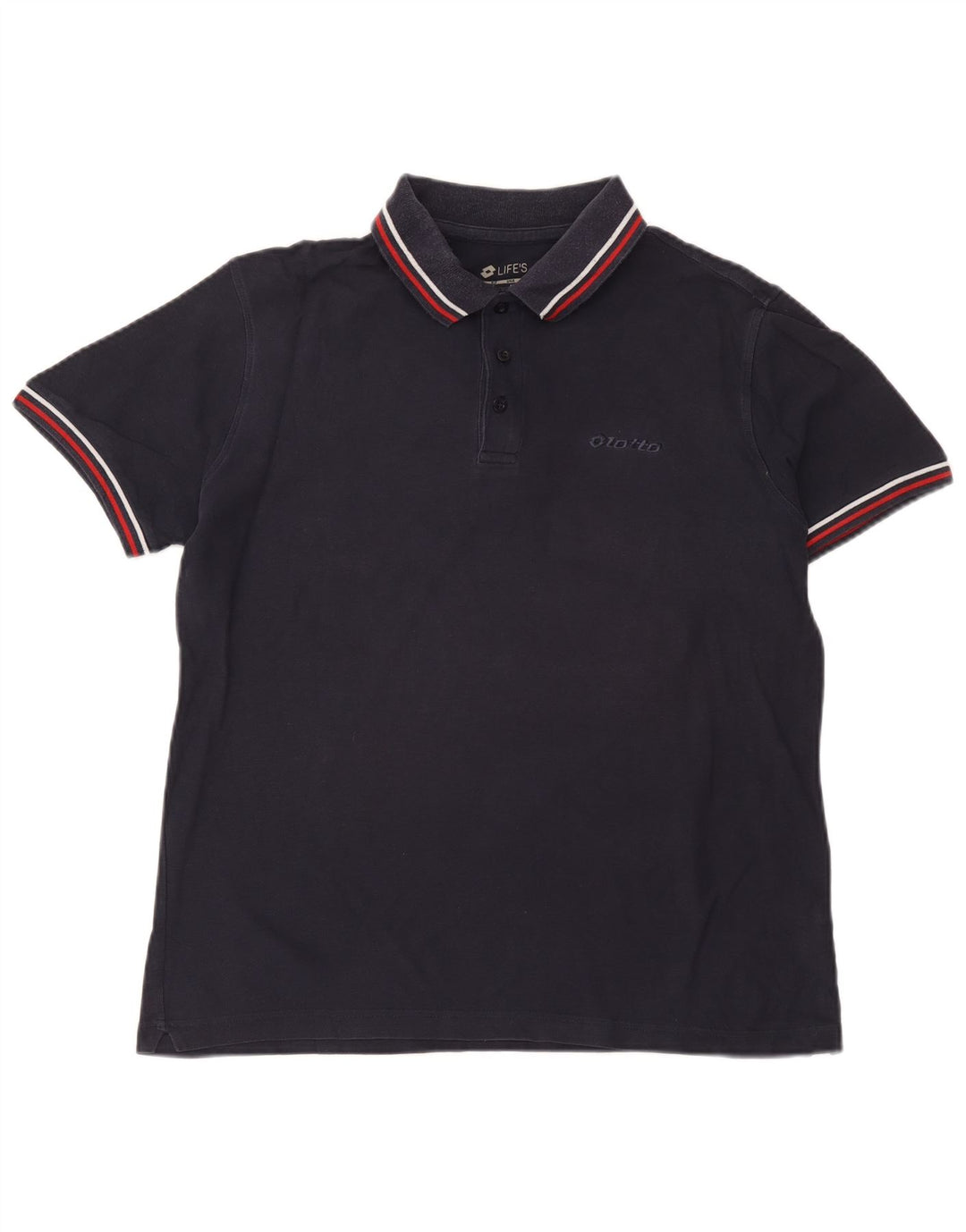 Polo Lotto Hombre Algodón Azul Marino Medio