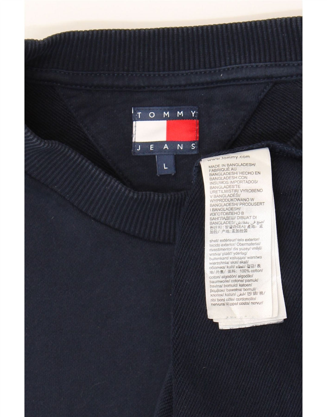 Tommy Hilfiger Sudadera para Hombre Jumper Large Azul Marino Algodón