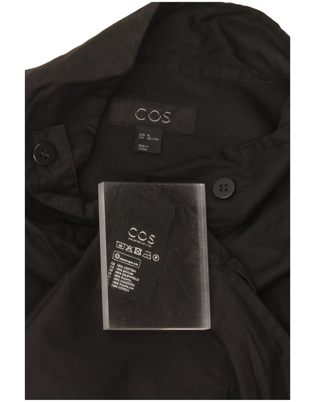 Camisa Cos para hombre XL Algodón negro