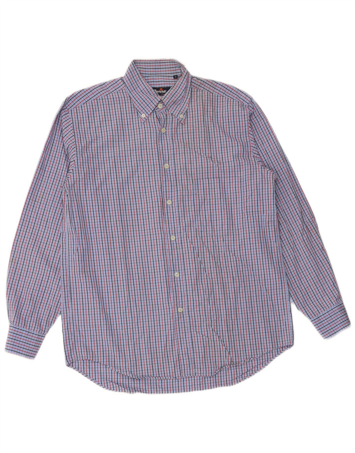 Camisa ELLESSE Hombre Algodón Cuadros Azul Medio