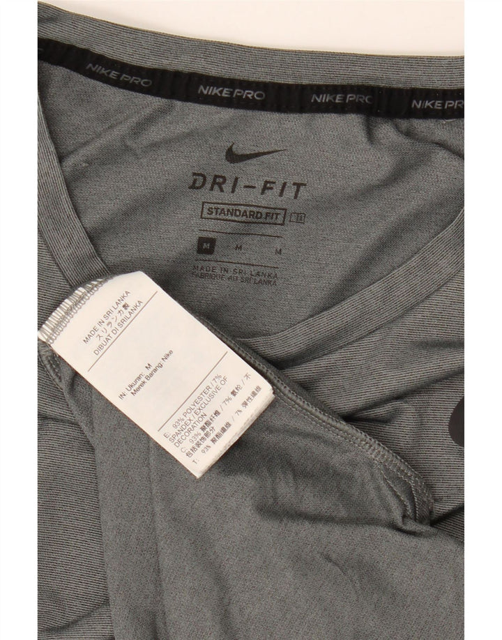 Camiseta NIKE Dri Fit Standard Fit para hombre Poliéster gris medio
