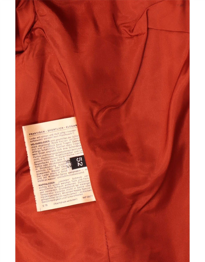 Chaqueta de ante vintage para mujer IT 52 2XL Cuero rojo