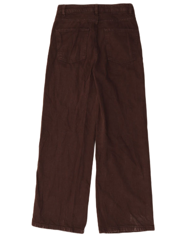 Marks & Spencer Vaqueros de pierna ancha para mujer UK 10 Small W28 L29 Algodón marrón