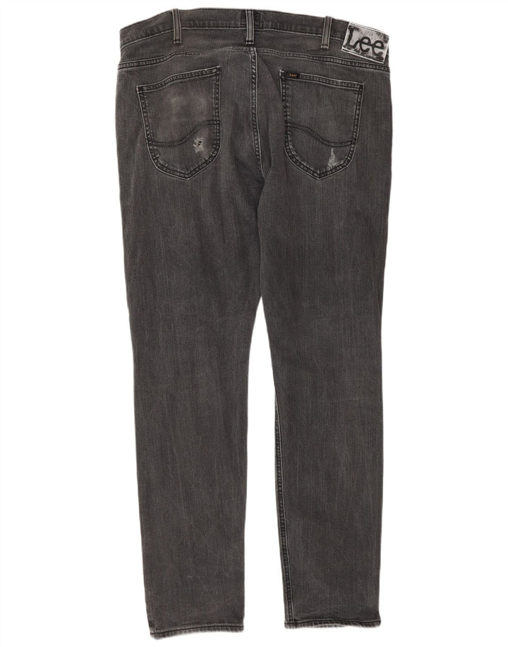 Lee Mens Luke Vaqueros Slim Desgastados W36 L32 Algodón Gris