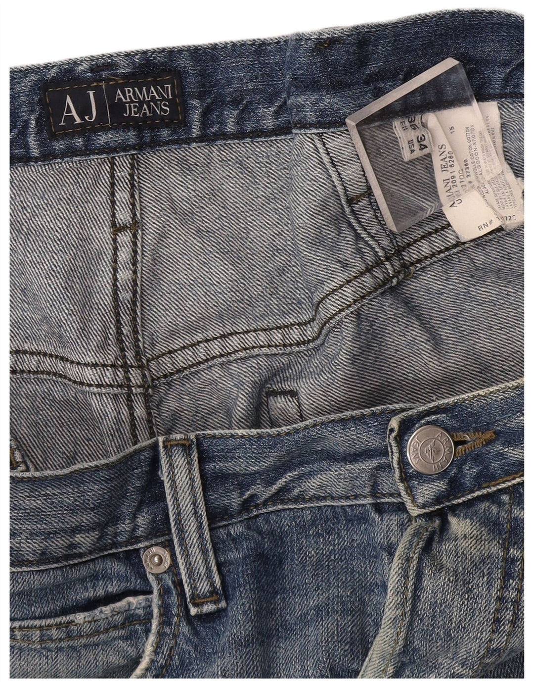Vaqueros Armani Hombre Rectos W36 L34 Algodón Azul