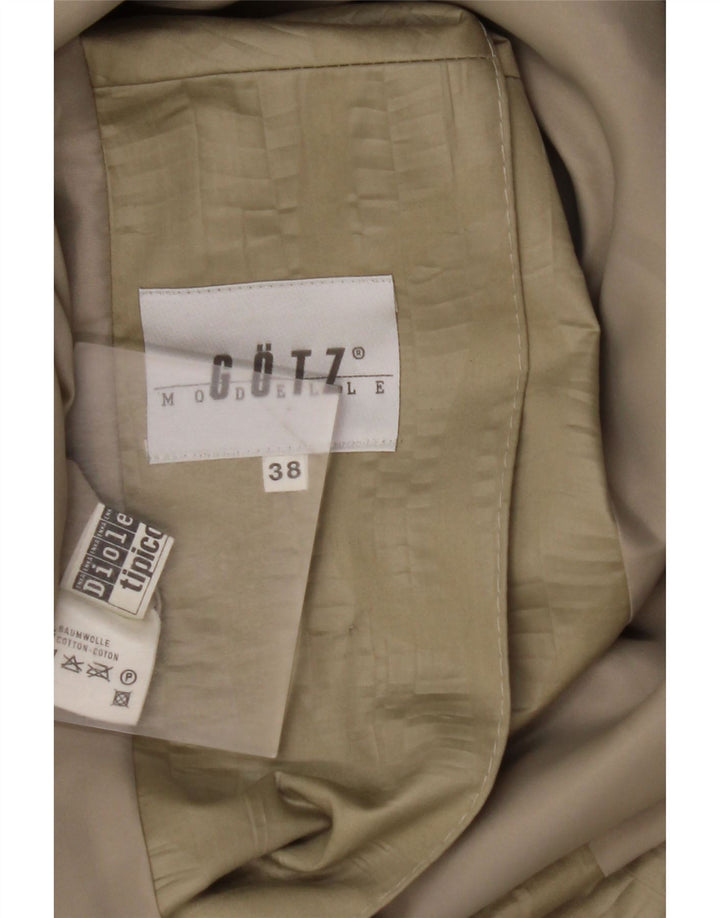VINTAGE Gabardina para Mujer EU 38 Algodón Beige Medio