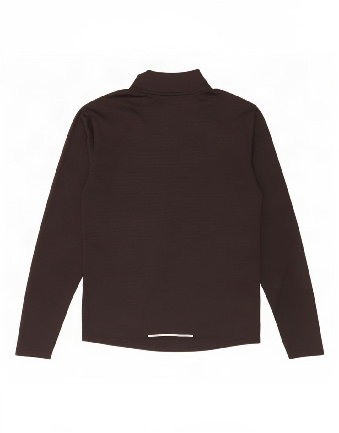 Nike Dri Fit - Camiseta de manga larga con cuello y cremallera para hombre, poliéster negro mediano