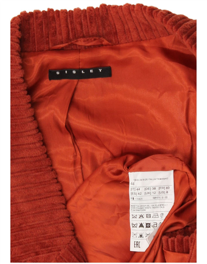 Sisley Chaqueta Blazer de Pana para Mujer UK 42 Marrón Medio