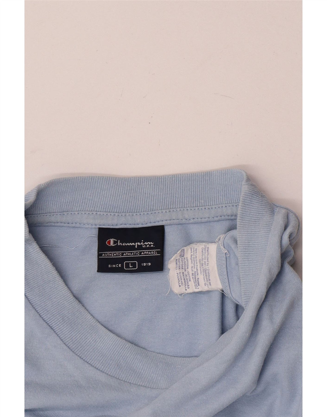 Champion Camiseta Gráfica Para Hombre Top Grande De Algodón Azul