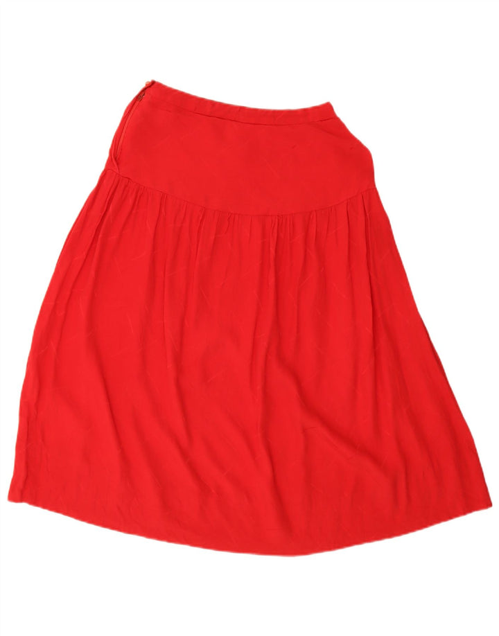 Vintage mujer oversize falda de 2 piezas conjunto Reino Unido 14 mediano W26 rojo