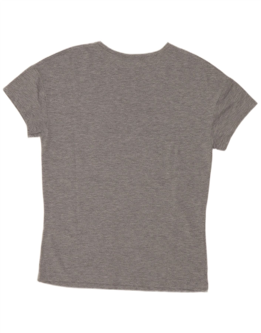 Zara Mujer Camiseta Gráfica Top UK 10 Small Gris Moteado Poliéster