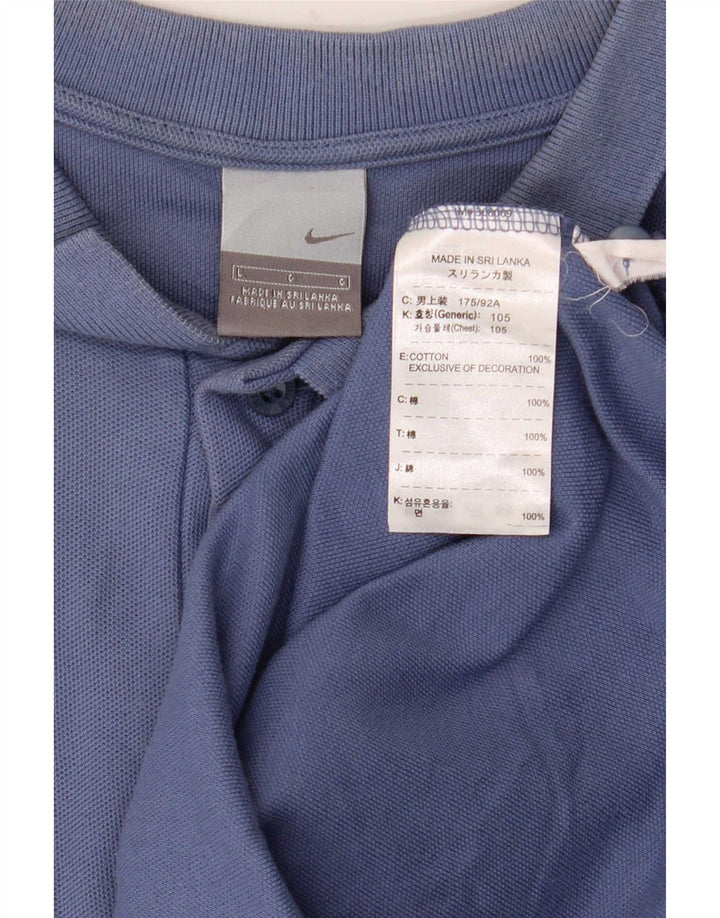 Polo Nike Hombre Grande Azul Algodón