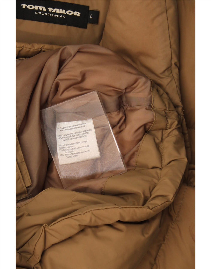 Tom Tailor Chaleco acolchado para hombre UK 40 Large Poliamida beige