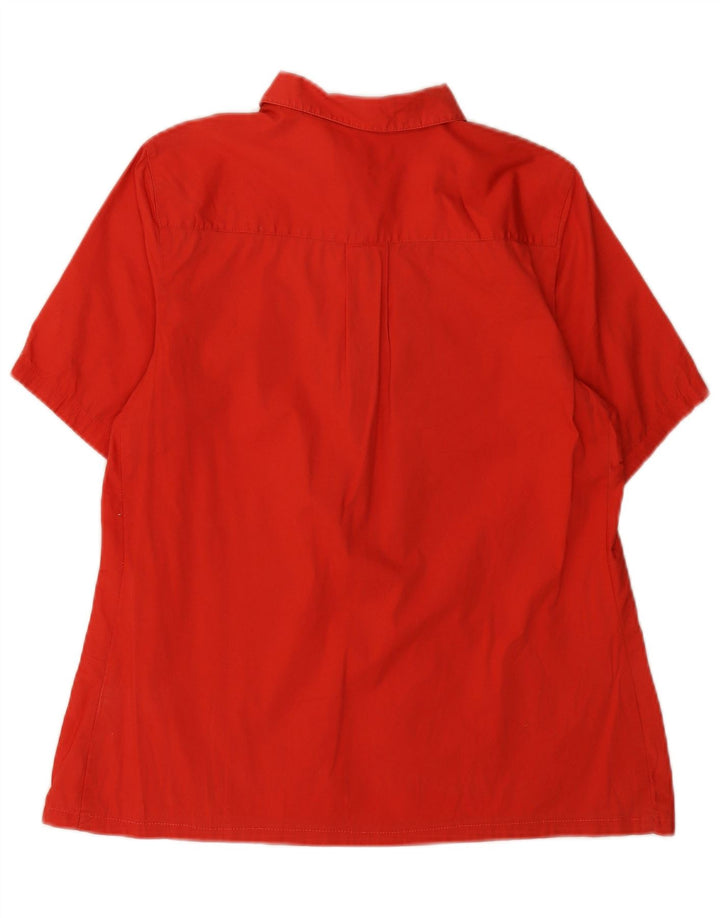 BANANA REPUBLIC Camisa de manga corta para mujer, talla pequeña, talla 6, color rojo