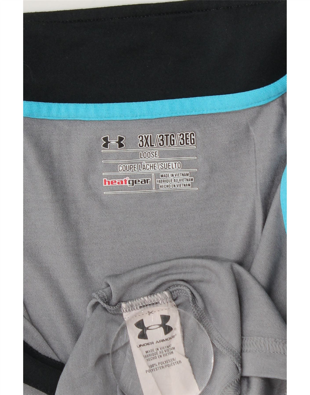 UNDER ARMOUR Camiseta de chándal para hombre Heat Gear con cremallera y cuello 3XL Gris