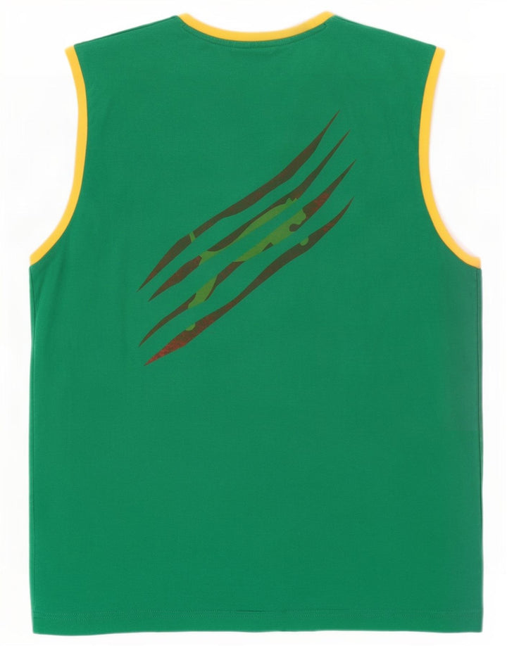 Puma Hombre Gráfico Chaleco Top XL Algodón Verde