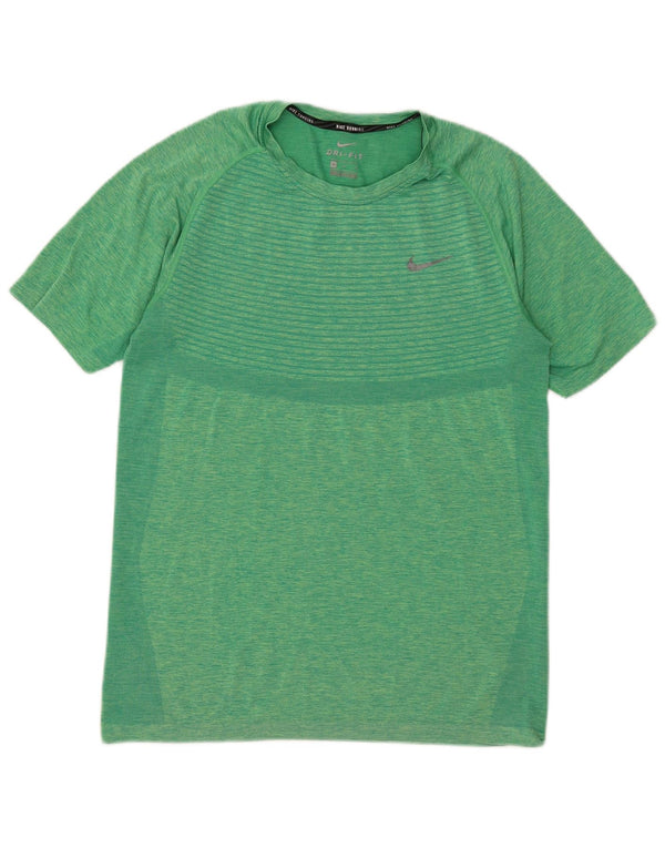 Camiseta Nike Dri Fit para hombre con rayas verdes medianas